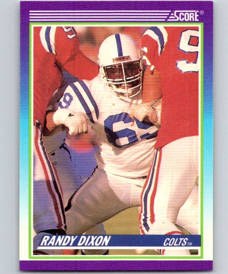 1990 Score #520 Randy Dixon RC Rookie Colts NFL Football Image 1