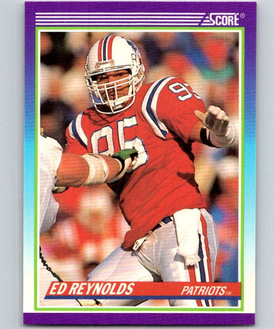 1990 Score #528 Ed Reynolds RC Rookie Patriots NFL Football Image 1