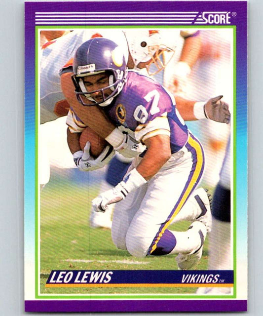 1990 Score #536 Leo Lewis Vikings NFL Football Image 1