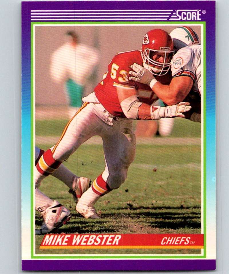 1990 Score #541 Mike Webster Chiefs NFL Football Image 1