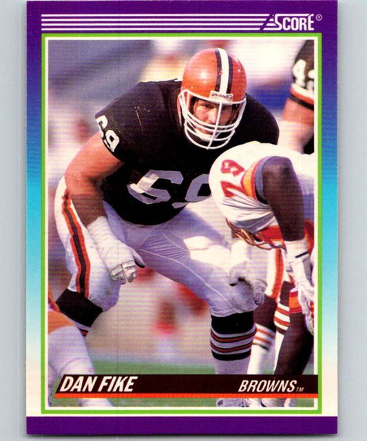 1990 Score #543 Dan Fike RC Rookie Browns NFL Football Image 1