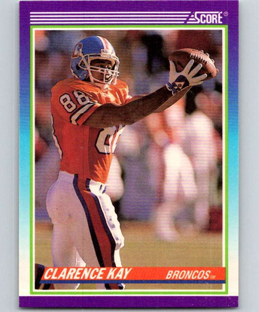 1990 Score #544 Clarence Kay Broncos NFL Football Image 1