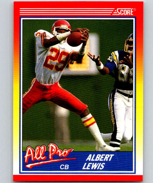 1990 Score #568 Albert Lewis Chiefs NFL Football Image 1