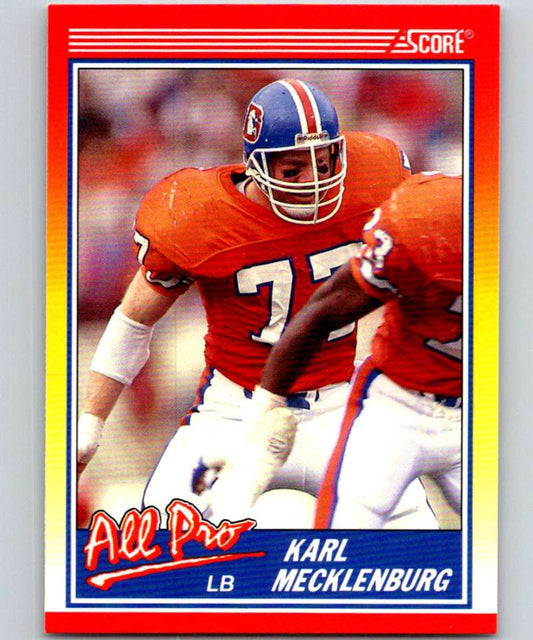 1990 Score #569 Karl Mecklenburg Broncos NFL Football Image 1
