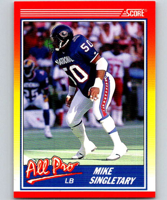 1990 Score #570 Mike Singletary Bears NFL Football Image 1