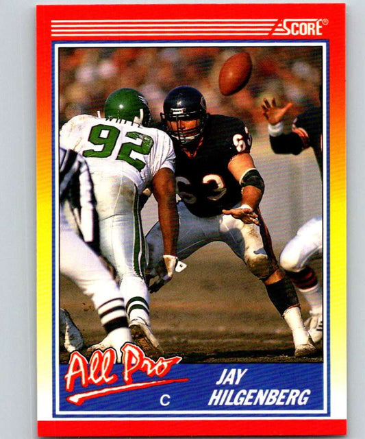 1990 Score #583 Jay Hilgenberg Bears NFL Football Image 1