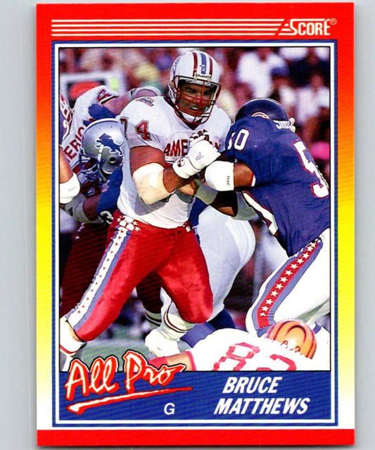 1990 Score #584 Bruce Matthews Oilers NFL Football Image 1