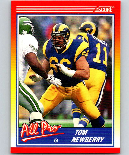 1990 Score #585 Tom Newberry LA Rams NFL Football