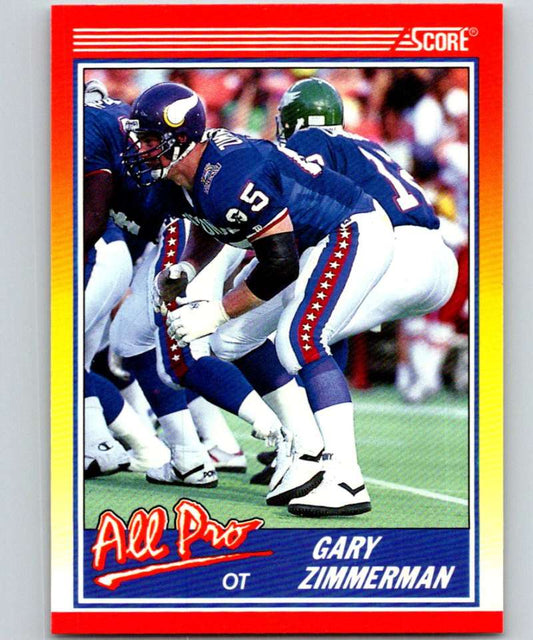 1990 Score #586 Gary Zimmerman Vikings NFL Football Image 1