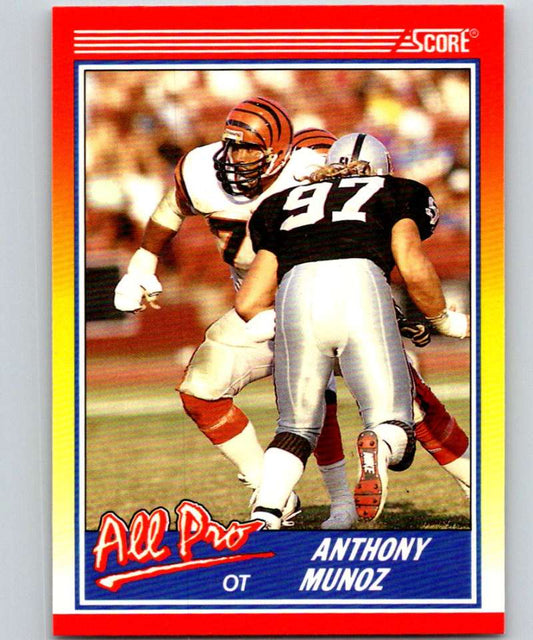 1990 Score #587 Anthony Munoz Bengals NFL Football Image 1