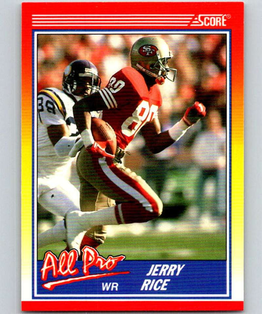 1990 Score #590 Jerry Rice 49ers NFL Football Image 1