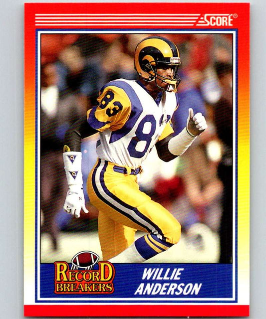 1990 Score #593 Willie Anderson LA Rams NFL Football Image 1