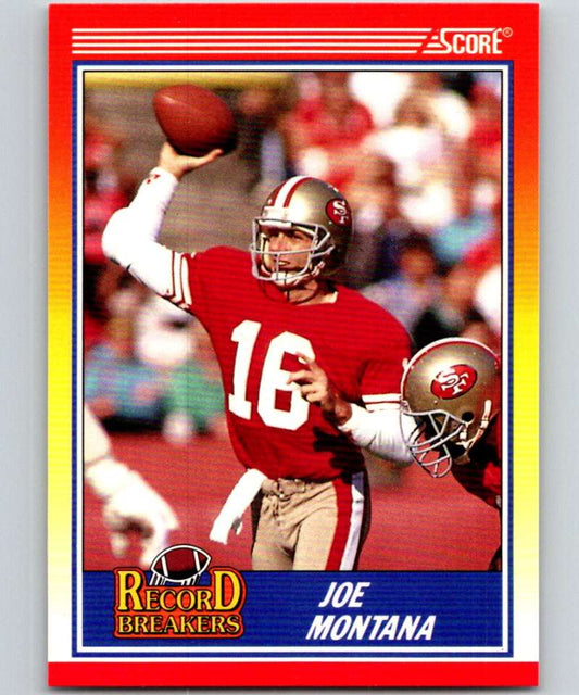 1990 Score #594 Joe Montana 49ers NFL Football Image 1
