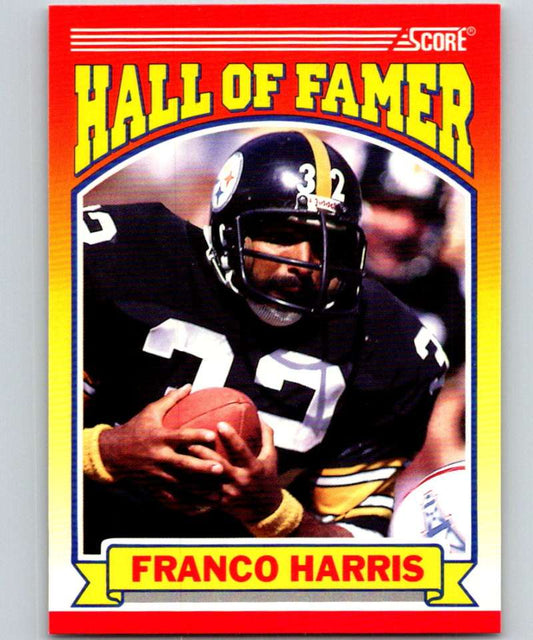 1990 Score #595 Franco Harris Steelers NFL Football Image 1