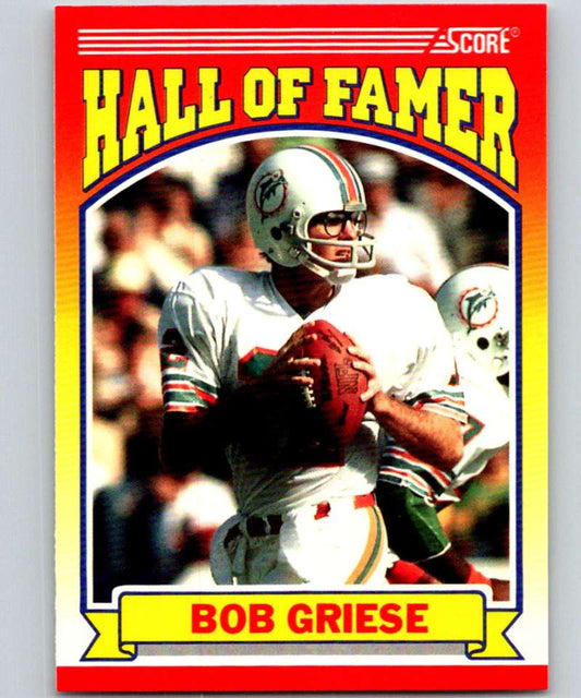1990 Score #601 Bob Griese Dolphins NFL Football Image 1