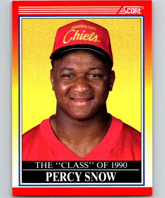 1990 Score #606 Percy Snow Chiefs NFL Football Image 1