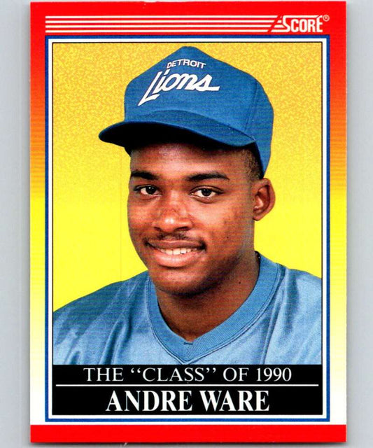 1990 Score #607 Andre Ware Lions NFL Football