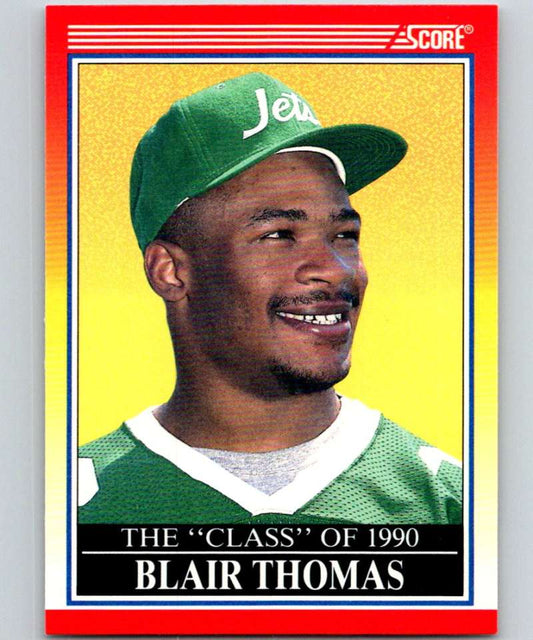 1990 Score #608 Blair Thomas NY Jets NFL Football Image 1