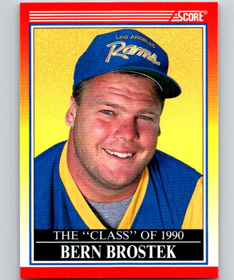 1990 Score #612 Bern Brostek LA Rams NFL Football Image 1