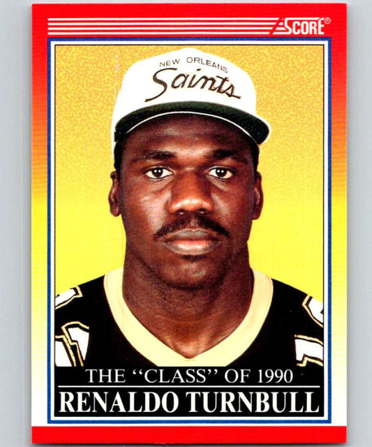 1990 Score #615 Renaldo Turnbull Saints NFL Football Image 1