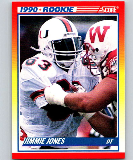 1990 Score #623 Jimmie Jones RC Rookie Cowboys NFL Football Image 1