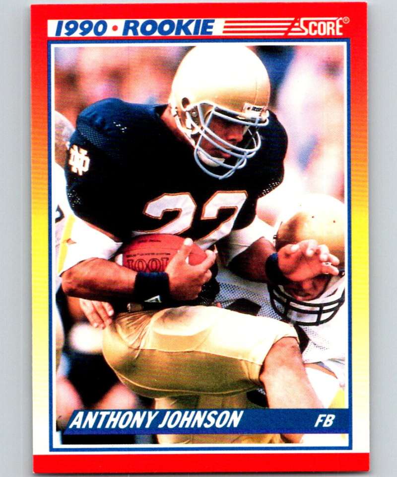 1990 Score #624 Anthony Johnson RC Rookie Colts NFL Football Image 1