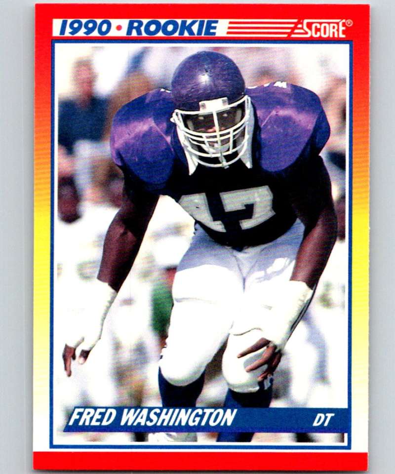 1990 Score #625 Fred Washington RC Rookie Bears NFL Football