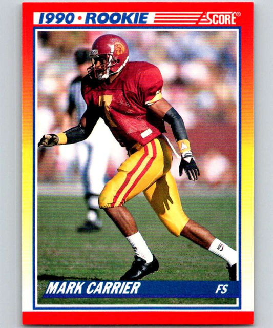 1990 Score #627 Mark Carrier RC Rookie Bears NFL Football Image 1