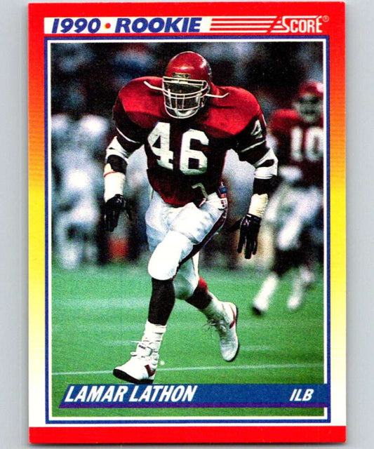 1990 Score #631 Lamar Lathon RC Rookie Oilers NFL Football Image 1