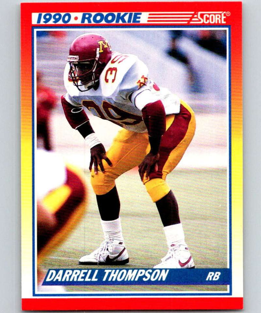 1990 Score #636 Darrell Thompson RC Rookie Packers NFL Football Image 1