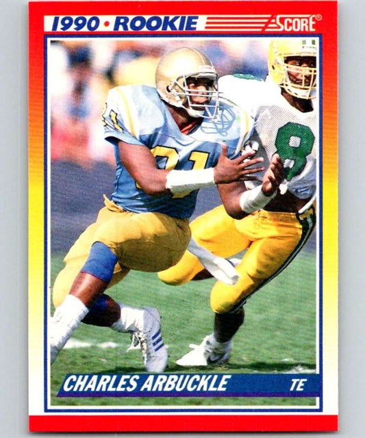 1990 Score #639 Charles Arbuckle RC Rookie Saints NFL Football Image 1