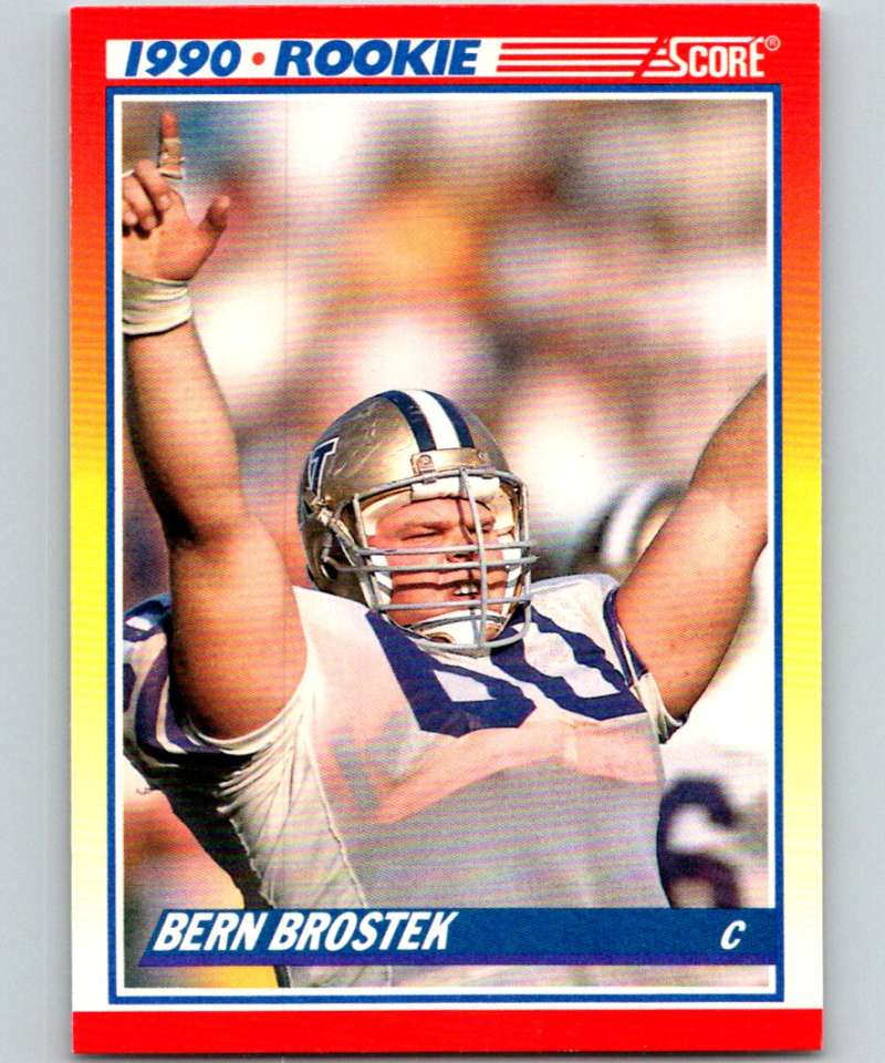 1990 Score #642 Bern Brostek RC Rookie LA Rams NFL Football Image 1