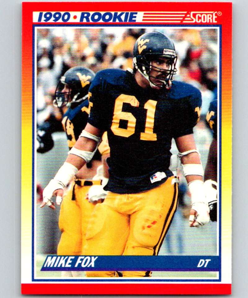 1990 Score #644 Mike Fox RC Rookie NY Giants NFL Football Image 1