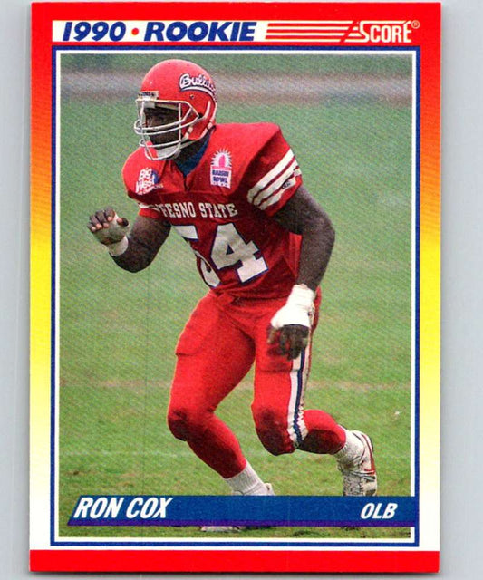 1990 Score #647 Ron Cox RC Rookie Bears NFL Football Image 1