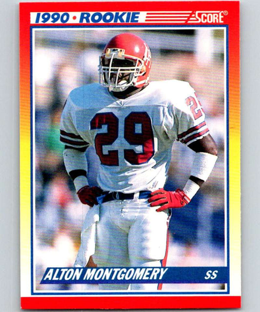 1990 Score #649 Alton Montgomery RC Rookie Broncos NFL Football Image 1