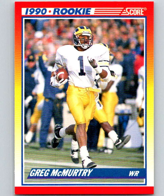 1990 Score #650 Greg McMurtry RC Rookie Patriots NFL Football Image 1
