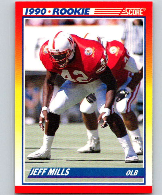 1990 Score #653 Jeff Mills RC Rookie Chargers NFL Football
