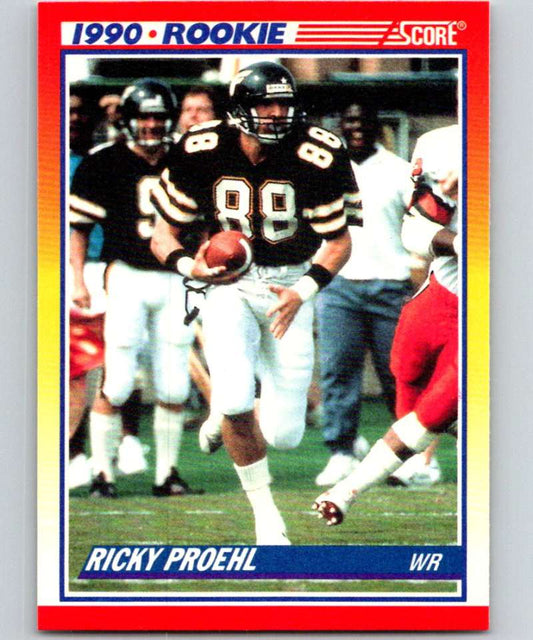 1990 Score #654 Ricky Proehl RC Rookie Cardinals NFL Football Image 1