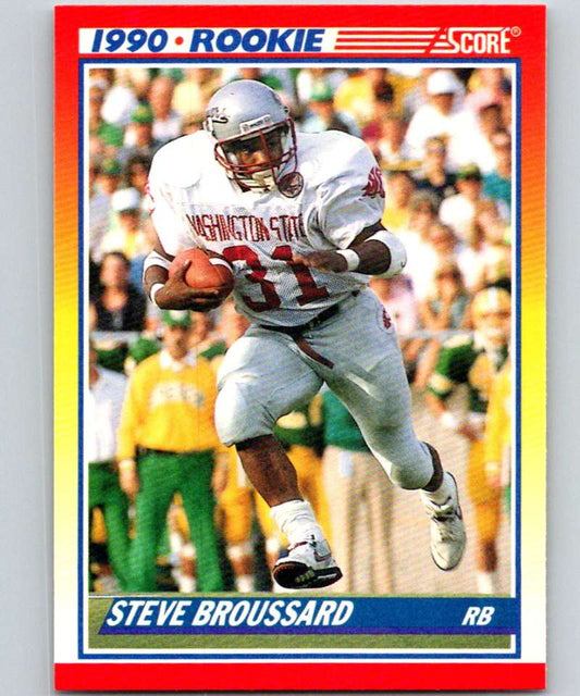 1990 Score #655 Steve Broussard RC Rookie Falcons NFL Football Image 1