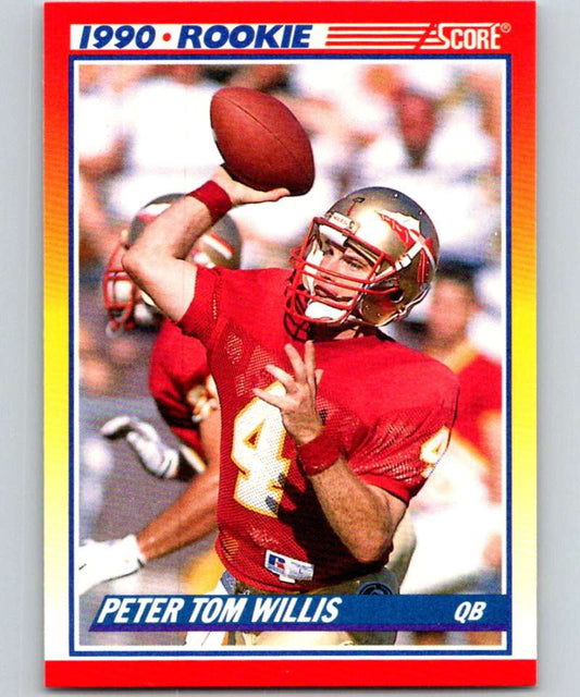 1990 Score #656 Peter Tom Willis RC Rookie Bears NFL Football Image 1