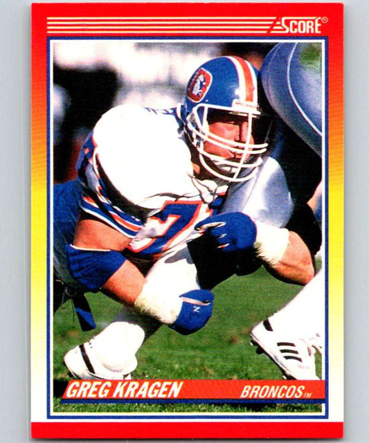 1990 Score #660 Greg Kragen Broncos NFL Football Image 1