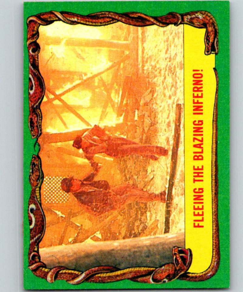 1981 Topps Raiders Of The Lost Ark #33 Fleeing The Blazing Inferno! Image 1