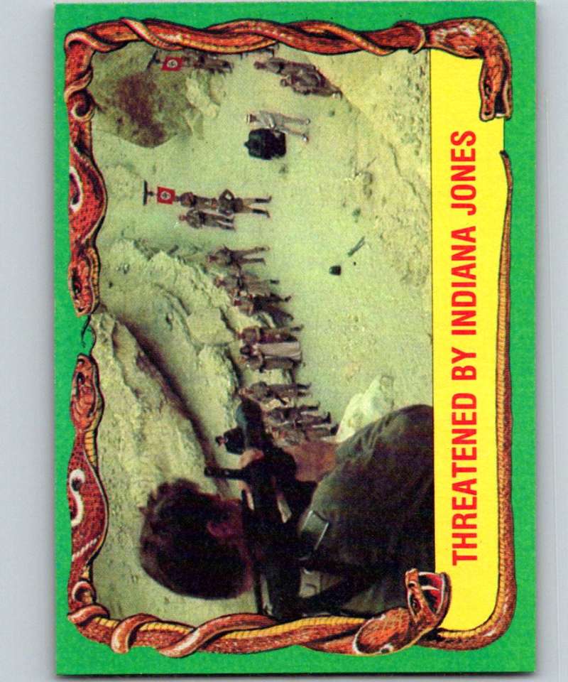 1981 Topps Raiders Of The Lost Ark #78 Threatened By Indiana Jones Image 1