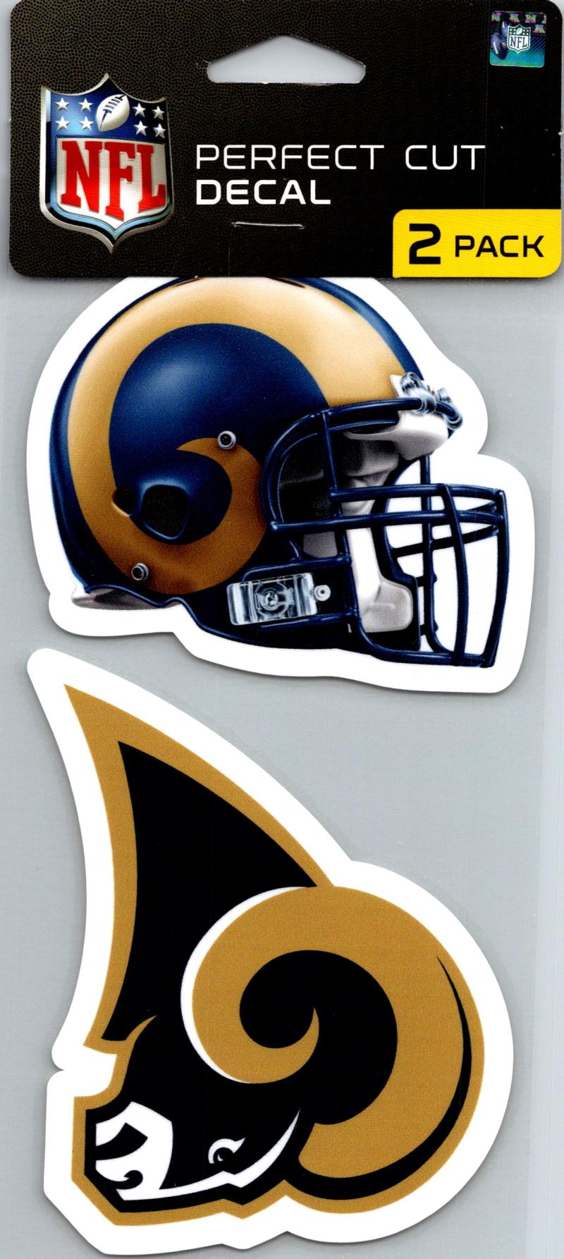 Los Angeles Rams Perfect Cut 4"x4" Decal Sticker Pack of 2 Image 1