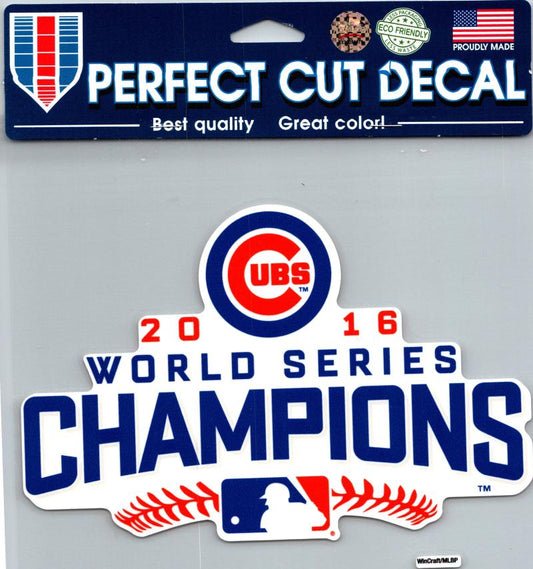 Chicago Cubs Champs Perfect Cut Colour 8x8 Large Decal Sticker MLB Image 1