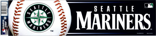 Seattle Mariners 3" x 12" Bumper Strip MLB Baseball Sticker Decal Image 1