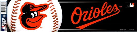 Baltimore Orioles 3" x 12" Bumper Strip MLB Baseball Sticker Decal Image 1