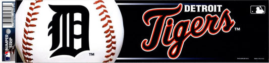Detroit Tigers 3" x 12" Bumper Strip MLB Baseball Sticker Decal Image 1