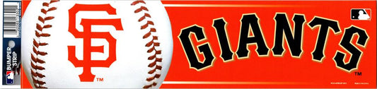 San Francisco Giants 3" x 12" Bumper Strip MLB Baseball Sticker Decal Image 1