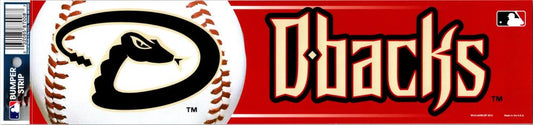 Arizona Diamondbacks 3" x 12" Bumper Strip MLB Baseball Sticker Decal Image 1